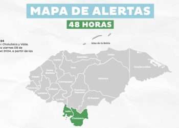 Tegucigalpa. La Secretaría de Gestión de Riesgos y Contingencias  (COPECO) extendió este viernes alerta verde por 48 horas para los departamentos de Choluteca y Valle.