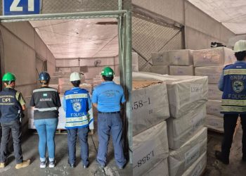 Puerto Cortés, Honduras.  -En un operativo minucioso realizado en el principal puerto marítimo del país, autoridades hondureñas lograron impedir el paso de una millonaria carga de productos falsificados que pretendían circular en el comercio centroamericano.